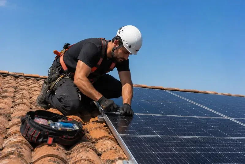Maintenance et monitoring de panneaux solaires aux Abrets en Dauphiné